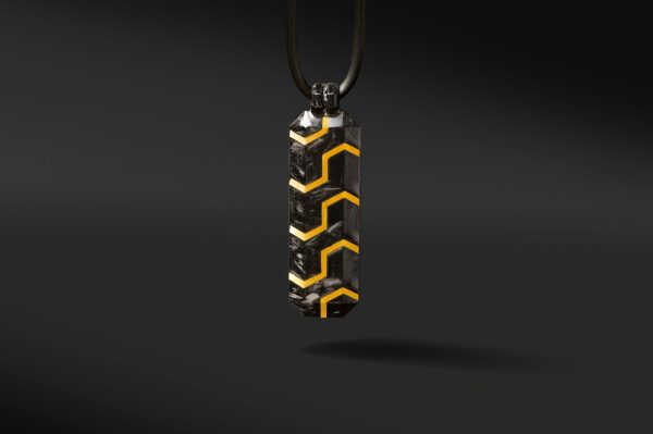 Forged carbon blisk gold tag